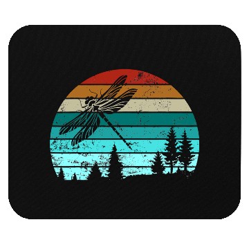 Discover Dragonfly Vintage Retro Insect Nature Mouse Pads