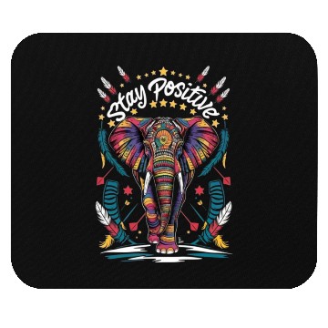 Discover Colorful Tribal African Elephant Mouse Pads