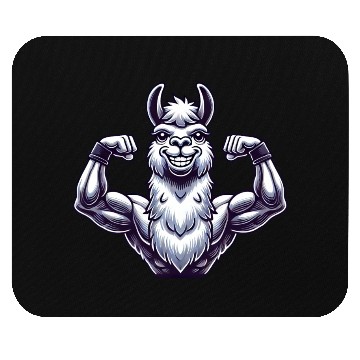 Discover Strong llama alpaca workout fitness bodybuilder Mouse Pads