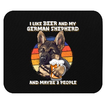 Discover Shepherd Dog LIKE BEER AND GERMAN SHEPHERD Mouse Pads