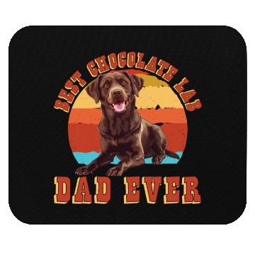 Discover Brown Labrador BEST CHOCOLATE LAB DAD EVER Men Mouse Pads