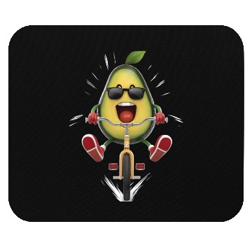 Discover Avocado Cycling On Bike Realistic Mouse Pads