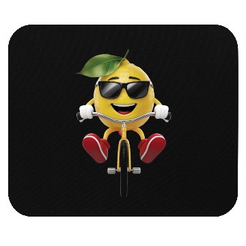 Discover Lemon Cycling On Bike Realistic Mouse Pads