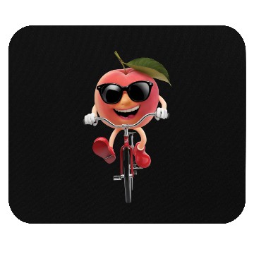 Discover Peach Cycling On Bike Realistic Mouse Pads