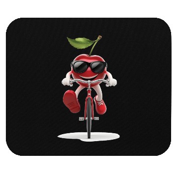 Discover Cherry Cycling On Bike Realistic Mouse Pads