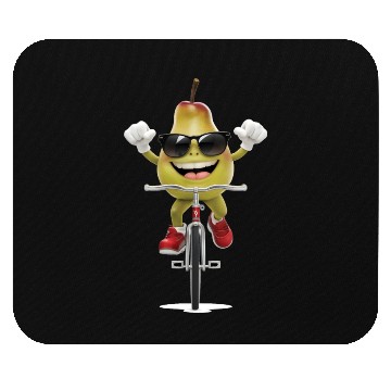 Discover Pear Cycling On Bike Realistic Mouse Pads