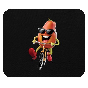 Discover Papaya Cycling On Bike Realistic Mouse Pads