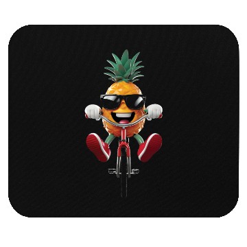 Discover Pineapple Cycling On Bike Realistic Mouse Pads