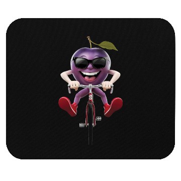 Discover Plum Cycling On Bike Realistic Mouse Pads