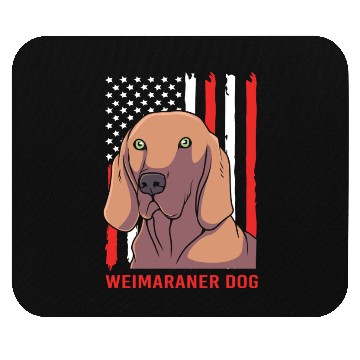 Discover US Flag 4th Of July Patriotic Dog Weimaraner Lover Mouse Pads