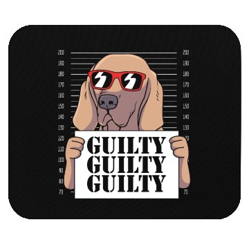 Discover Dog With Sunglasses Mugshot Funny Weimaraner Mouse Pads