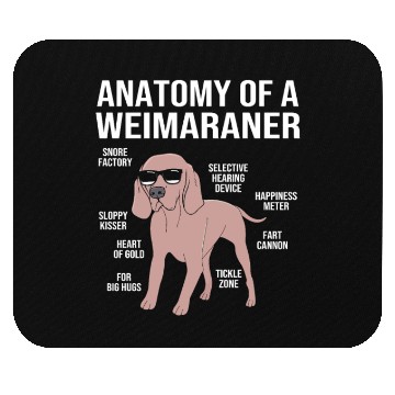 Discover Dog With Sunglasses Anatomy Of A Weimaraner Mouse Pads