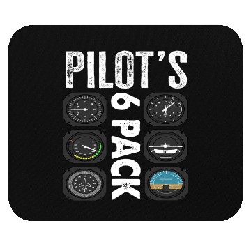 Discover Pilots 6 Pack Funny Pilot Mouse Pads