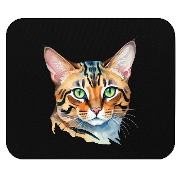 Discover Leopard Cat Watercolor Mouse Pads