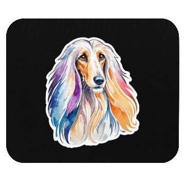 Discover Afghan Hound Dog Watercolor Mouse Pads