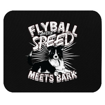 Discover Flyball Where Speed Meets Bark Border Collie Dog Mouse Pads