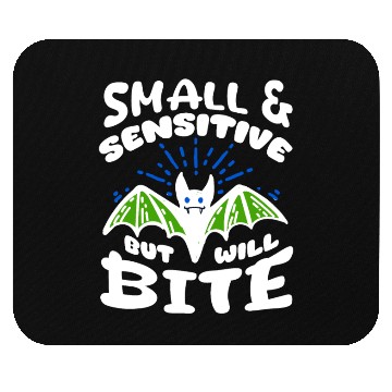 Discover Bat Halloween Outfit Small Sensitive But Will Bite Mouse Pads