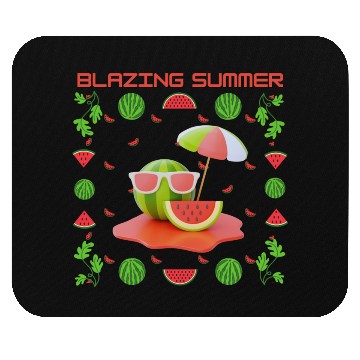 Discover Blazing Watermelon Summer Mouse Pads