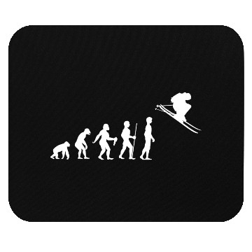 Discover FUNNY HUMAN EVOLUTION TO SKIER Mouse Pads