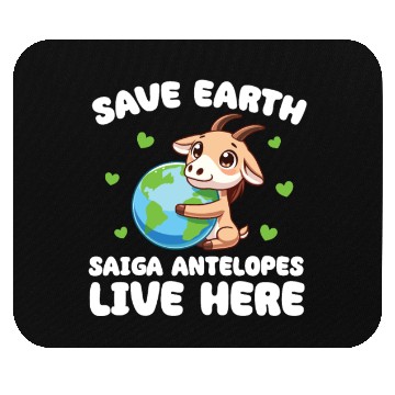Discover Save The Earth Saiga antelopes Live Here Earth Day Mouse Pads