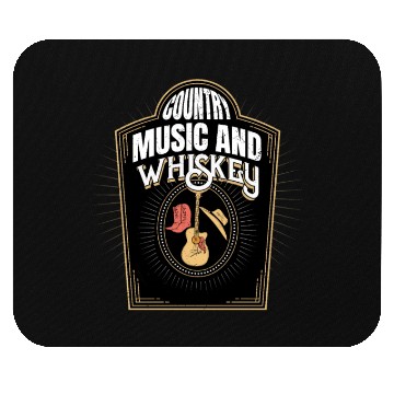 Discover Country Music & Whiskey Cowboy Western Mouse Pads