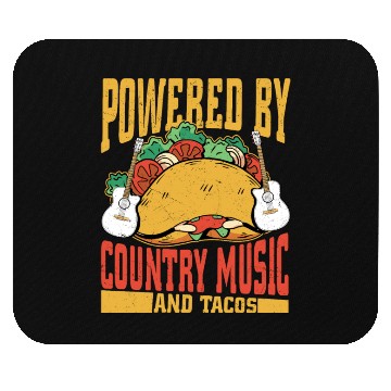 Discover Powered By Country Music & Tacos Cowboy Western Mouse Pads