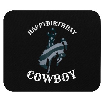 Discover Cowboy birthday Mouse Pads