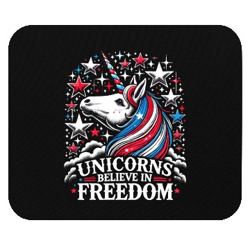 Discover Star-Spangled Unicorn with American Pride and Mouse Pads