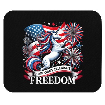 Discover Star-Spangled Unicorn with American Pride and Mouse Pads