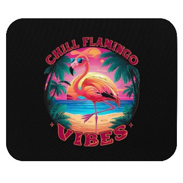 Discover Relaxed and Cool "Chill Flamingo Vibes" Mouse Pads