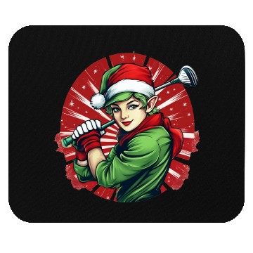 Discover Christmas Elf Golf Mouse Pads