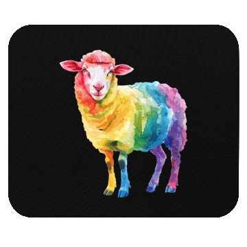 Discover Shepherd Sheep Farm Animal Rainbow Sheep Colorful Mouse Pads