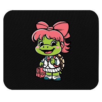 Discover School Girl Turtle Mouse Pads