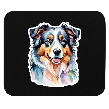 Discover Australian Shepherd Watercolor Mouse Pads