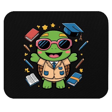 Discover School Boy Turtle Mouse Pads