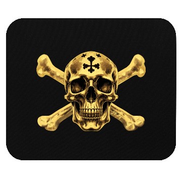 Discover Golden Pirate Skull ☠ Mouse Pads