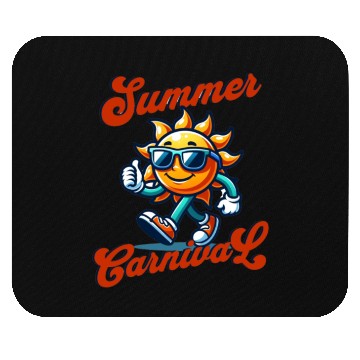 Discover Sun Mascot Character Summer Mouse Pads