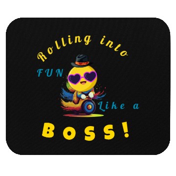 Discover Rolling into Fun Like a Boss Mouse Pads