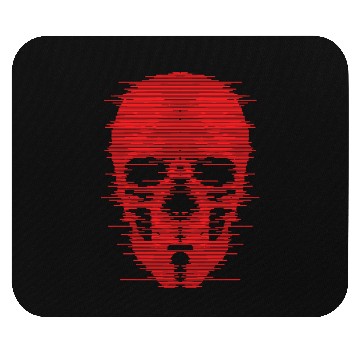 Discover Red Skull Glitch Illustration Mouse Pads