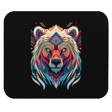 Discover Native American Spirit Wolf Mouse Pads