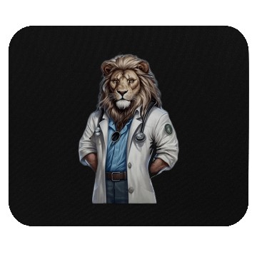 Discover the lion doctor Mouse Pads