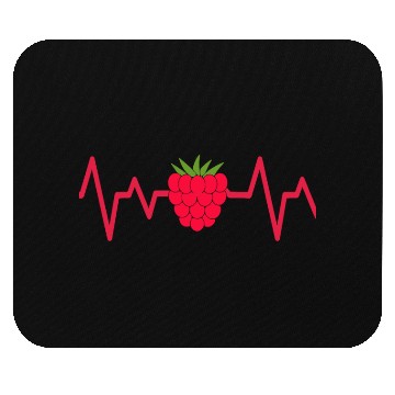 Discover raspberry heart beat funny cute for fruit lover Mouse Pads