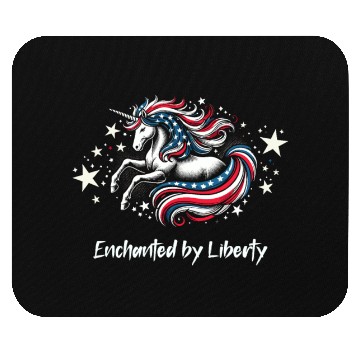 Discover Star-Spangled Unicorn with American Pride and Mouse Pads