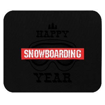 Discover Happy Snowboarding Year Mouse Pads