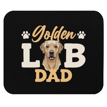 Discover Labrador GOLDEN LAB DAD Labrador Owner Men Mouse Pads
