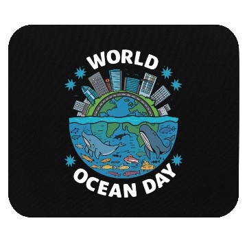 Discover world ocean day Mouse Pads