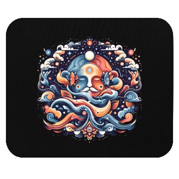 Discover Cosmic Harmony Abstract Art Mouse Pads