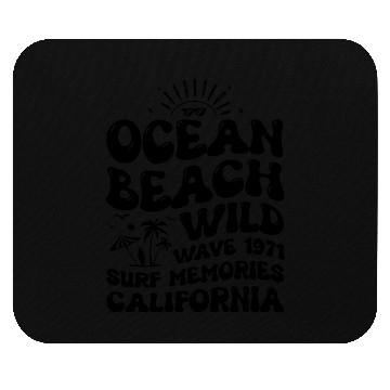 Discover Ocean Beach Wild Wave 1971 Memories California Mouse Pads