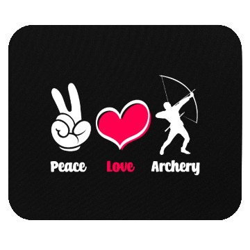 Discover Bow Peace Love Archery Mouse Pads