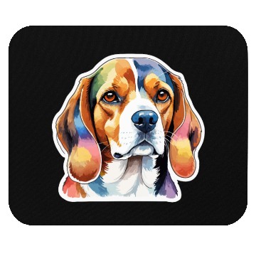 Discover Beagle Watercolor Mouse Pads